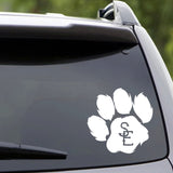 Seneca East Paw Print Vehicle Decal 6" wide x 6" tall Sample Image