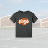 Seneca East Tigers Floral Script Dark Grey Heather Toddler Unisex T-Shirt