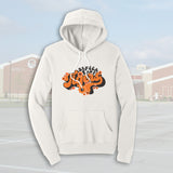 Seneca East Tigers Floral Script Vintage White Adult Unisex Sponge Fleece Hoodie