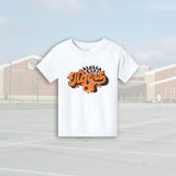 Seneca East Tigers Floral Script White Toddler Unisex T-Shirt
