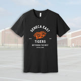 Seneca East Tigers Motto Black Heather Adult Unisex T-Shirt