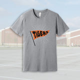 Seneca East Tigers Pennant Flag Athletic Heather Adult Unisex T-Shirt