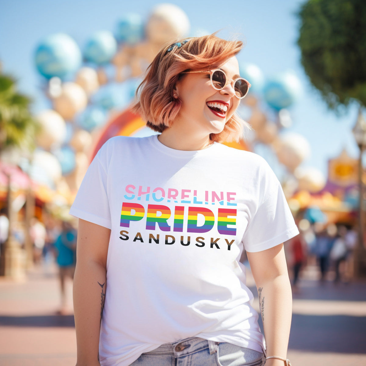 Shoreline Pride Sandusky - White Basic Unisex Adult T-Shirt