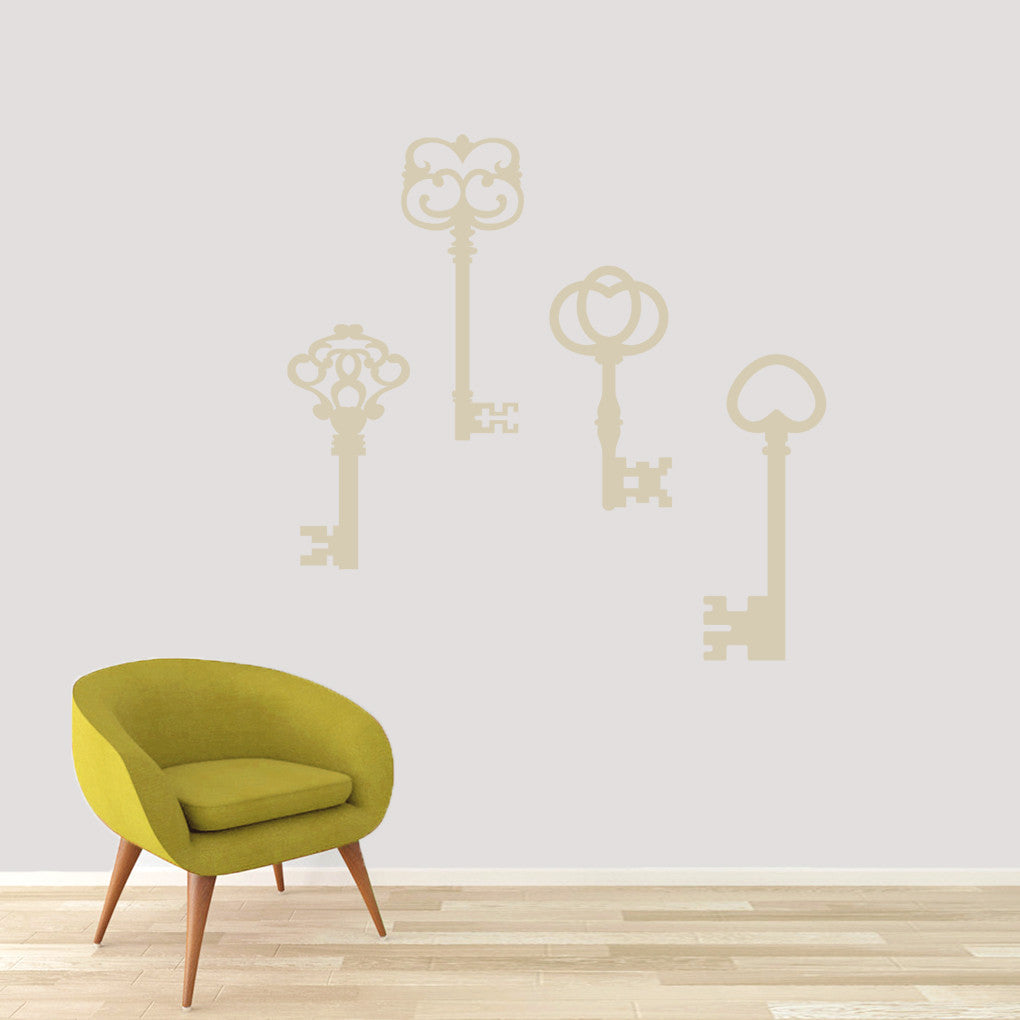 Skeleton Keys Wall Decals Large Sample Image
