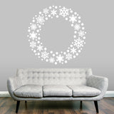 Snowflake Wreath Wall Decal 48" wide x 48" tall Sample Image