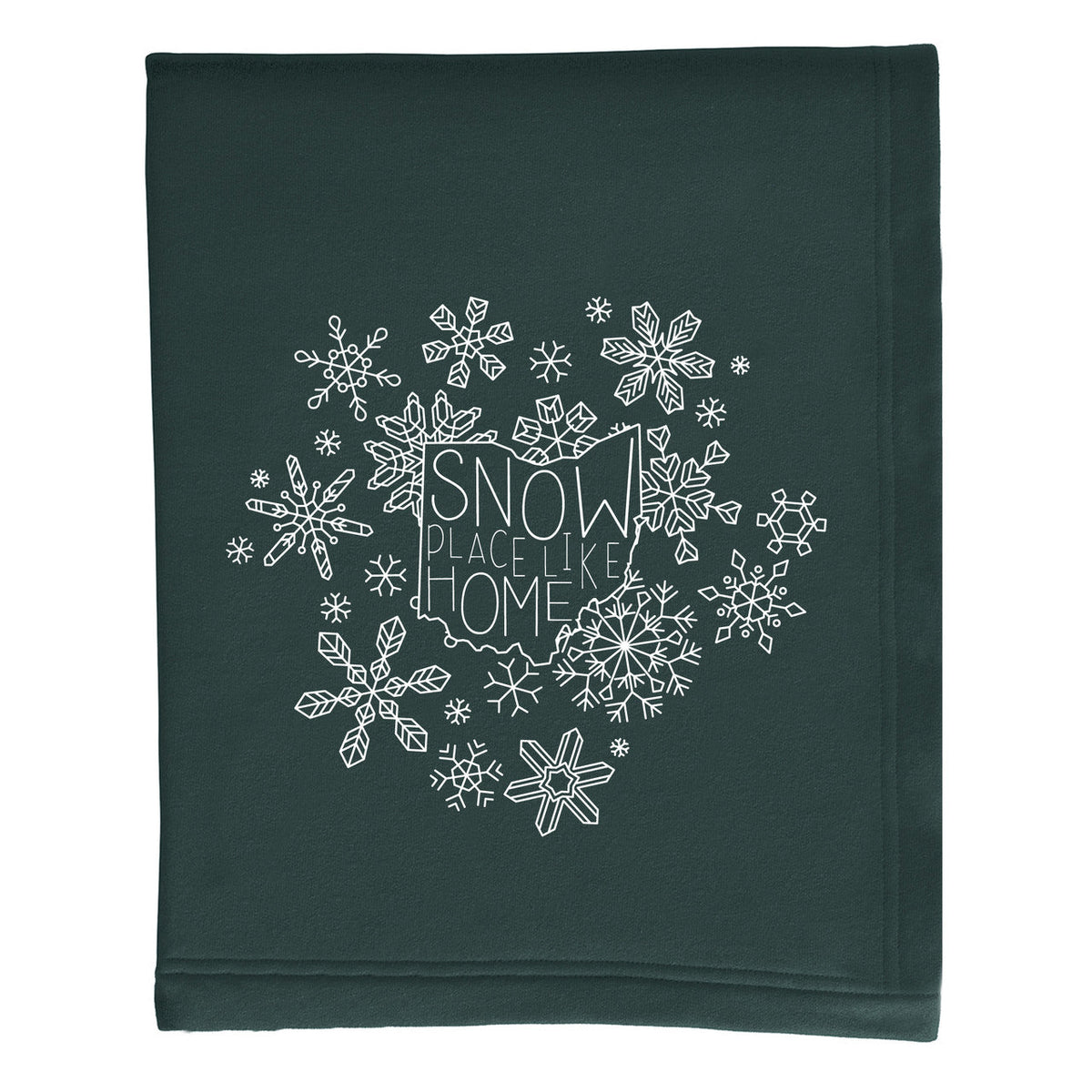 Snow Place Like Home Ohio Blanket