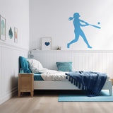 Softball Batter Silhouette Wall Decal