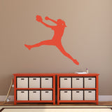 Softball Pitcher Silhouette Wall Decal