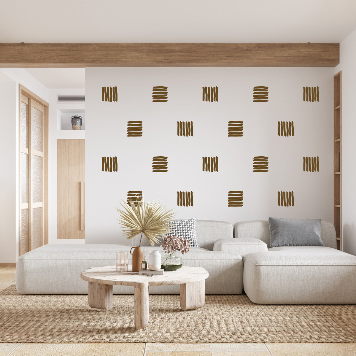 Square Brushstrokes Decal Set