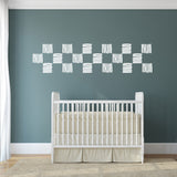 Square Brushstrokes Decal Set