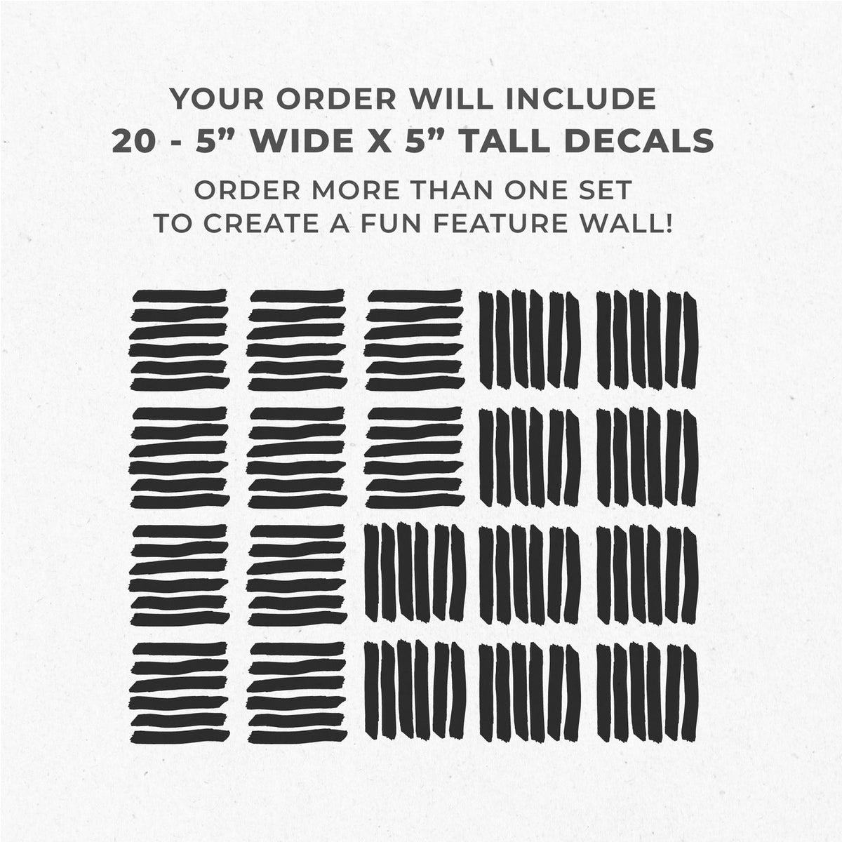 Square Brushstrokes Decal Set