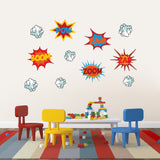 Superhero Comic Book Words Printed Wall Decals Medium Sample Image