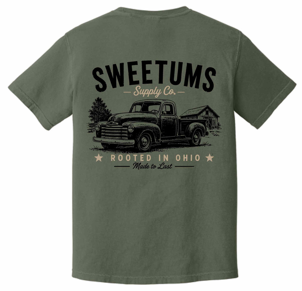 Rooted In Ohio Made to Last - Unisex Sage T-Shirt