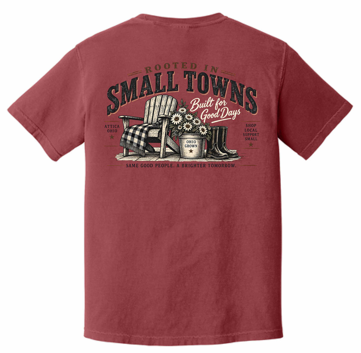 Rooted In Small Towns - Unisex Brick T-Shirt