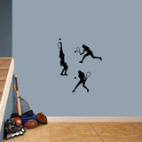 Tennis Girls Set Wall Decals Large Sample Image