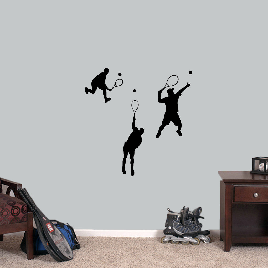 Tennis Guys Set Wall Decals Small Sample Image