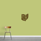 The Farmer Ohio Wall Decal 11" wide x 12" tall Sample Image