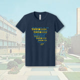 Tiffin Columbian Fight Song Heather Navy Youth Unisex T-Shirt