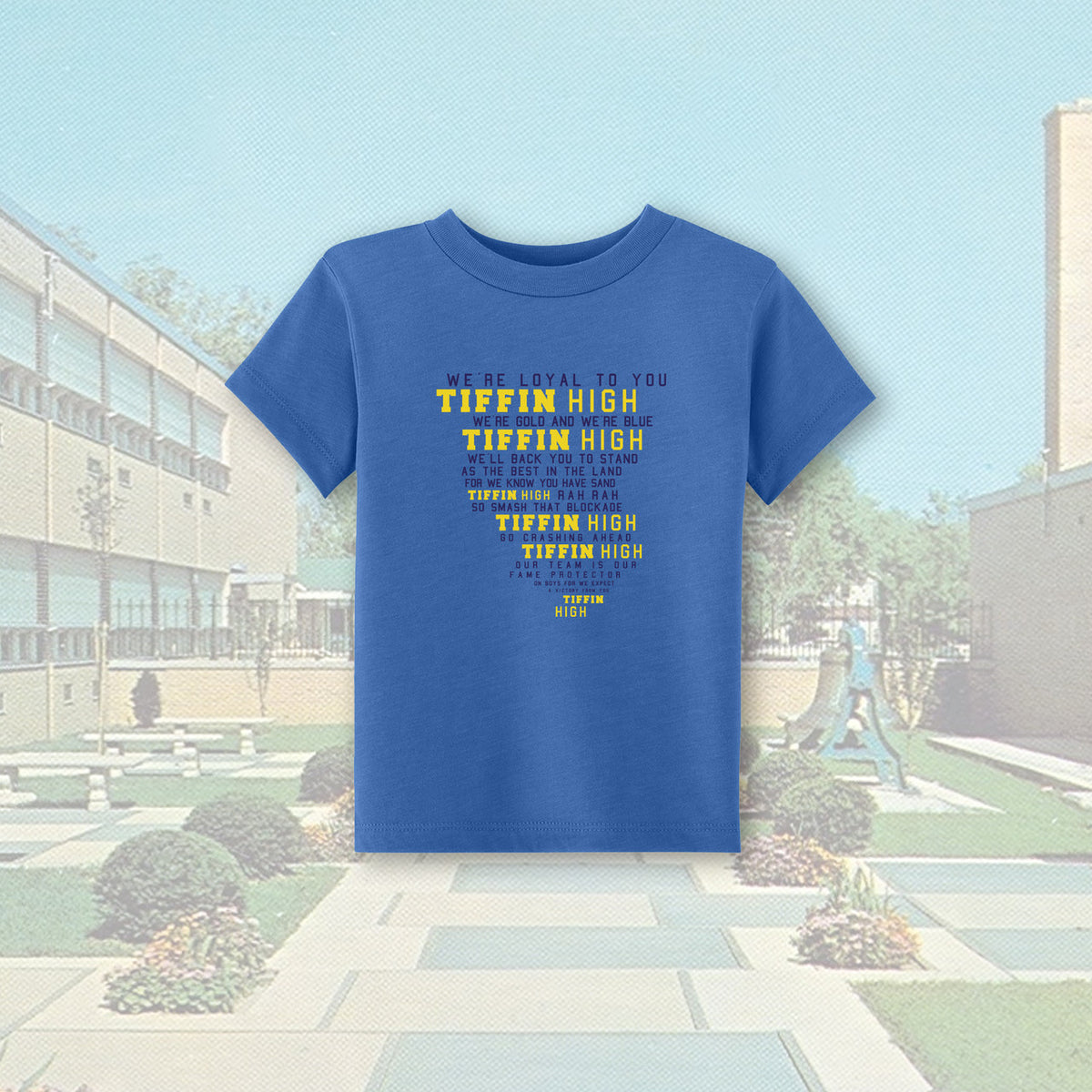 Tiffin Columbian Fight Song Heather True Royal Toddler Unisex T-Shirt