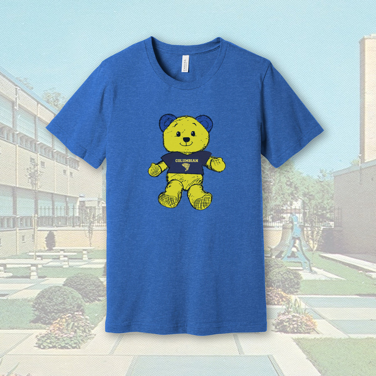 Tiffin Columbian Teddy Tornado Heather True Royal Adult Unisex T-Shirt
