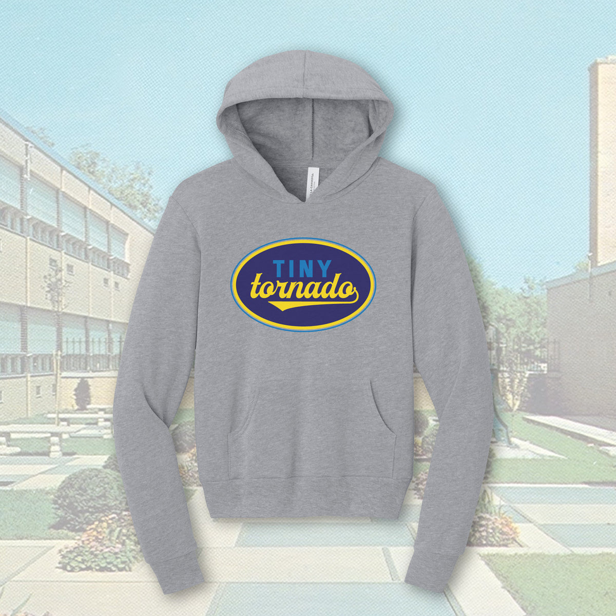 Tiffin Columbian Tiny Tornado Athletic Heather Youth Unisex Sponge Fleece Hoodie
