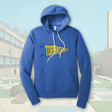 Tiffin Columbian Tornadoes Pennant Flag Heather True Royal Adult Unisex Sponge Fleece Hoodie