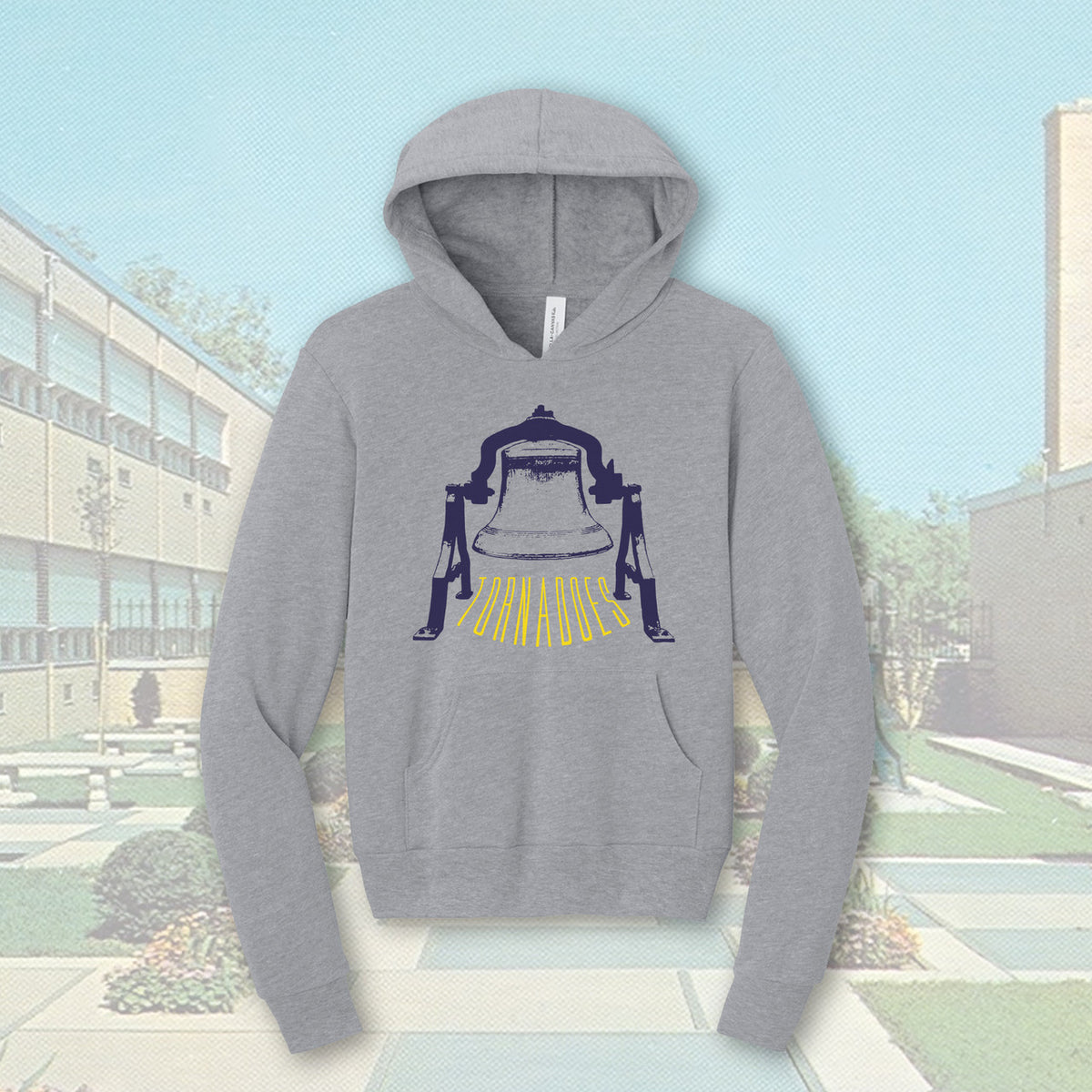 Tiffin Columbian Tornadoes Victory Bell Athletic Heather Youth Unisex Sponge Fleece Hoodie