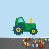 Tractor Printed Wall Decal 36" wide x 27" tall Green Sample Image