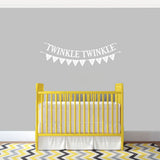 Twinkle Twinkle Little Star Banners Wall Decals 36" wide x 12" tall Sample Image
