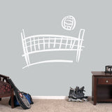 Volleyball Set Wall Decals 48" wide x 40" tall Sample Image