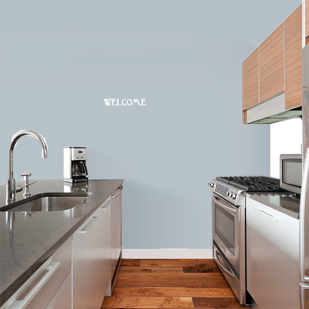 Welcome Wall Decals 12" wide x 2" tall Sample Image