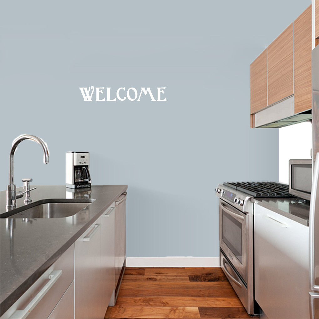Welcome Wall Decals 24" wide x 4" tall Sample Image