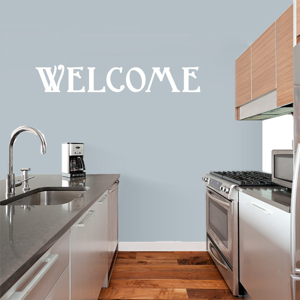 Welcome Wall Decals 48" wide x 8" tall Sample Image