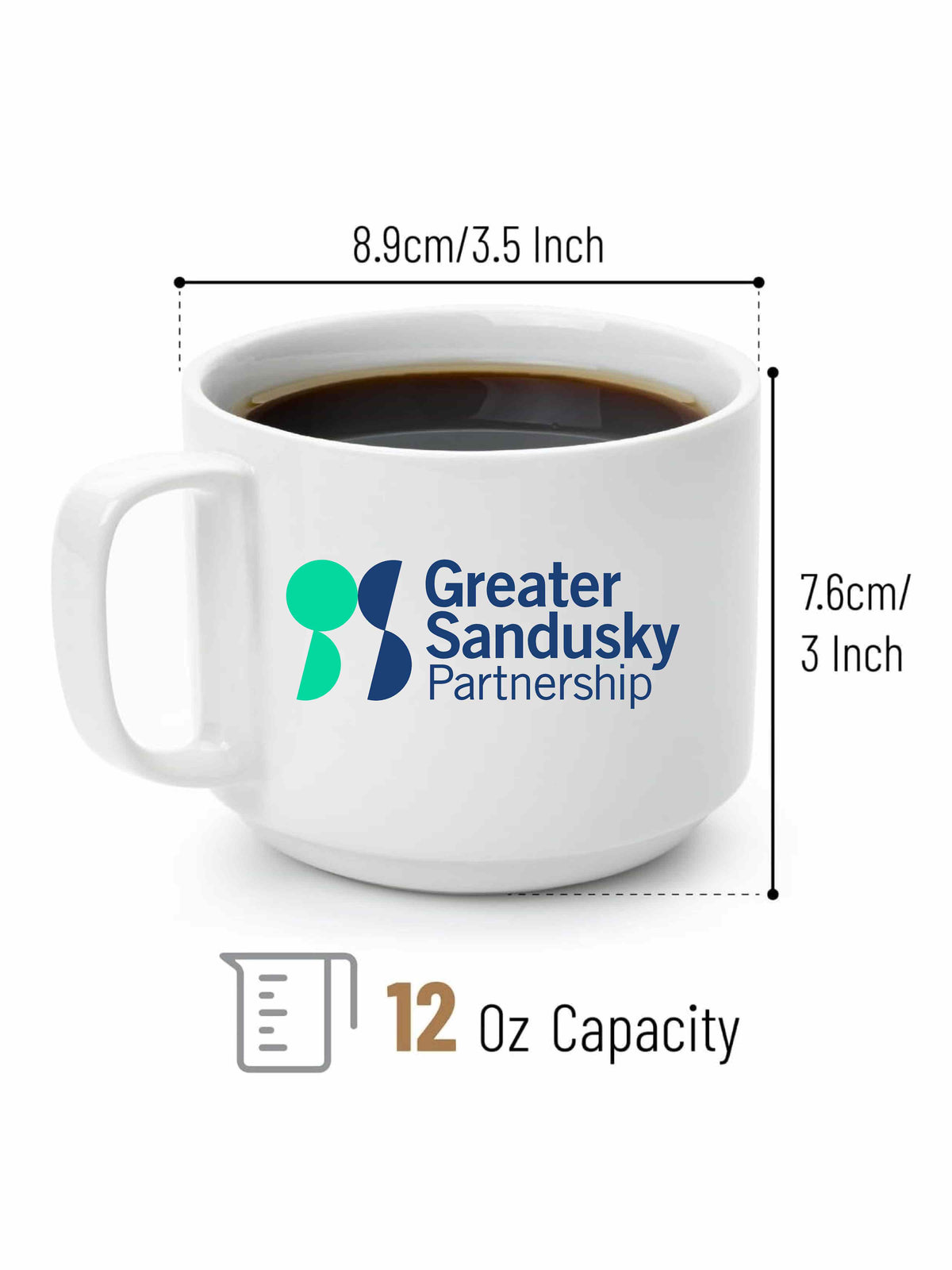 GSP White Porcelain Mug