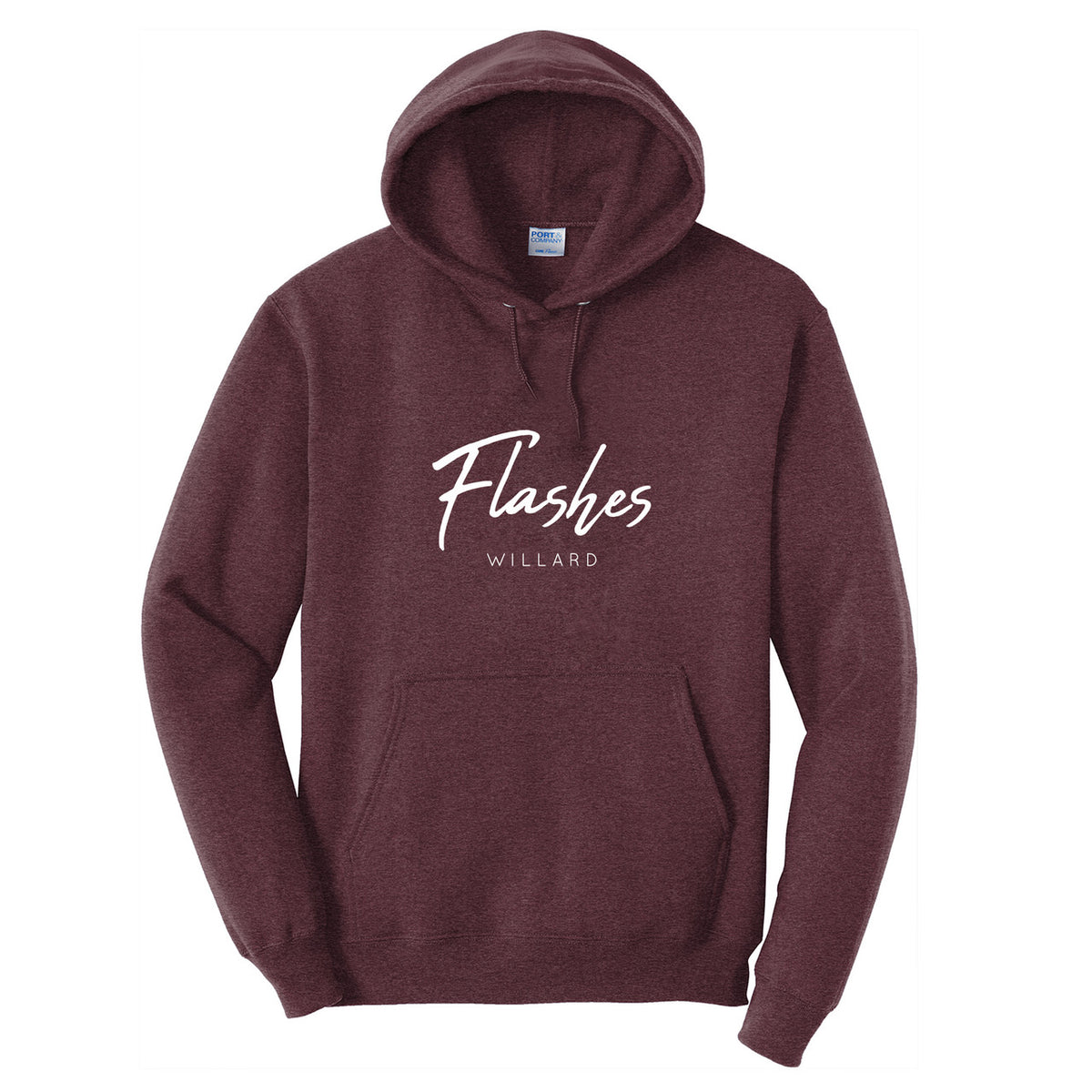 Maroon with White Print