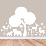 Woodland Forest Silhouette Wall Decals Large Sample Image