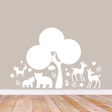 Woodland Forest Silhouette Wall Decals Small Sample Image