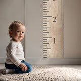 Wood Ruler Growth Chart Printed Wall Decal 