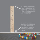 Wood Ruler Growth Chart Printed Wall Decal 