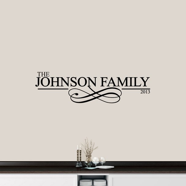Custom Family Name Wall Decal