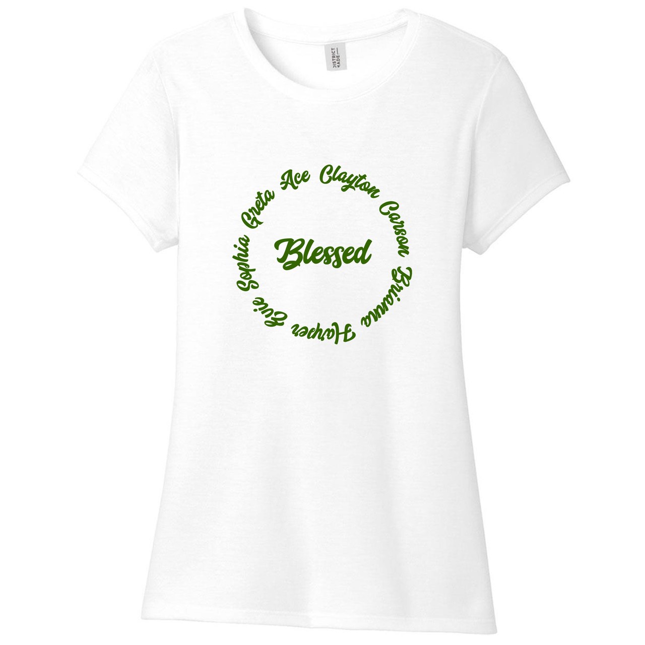 Custom Blessed Ladies Fitted T-Shirt